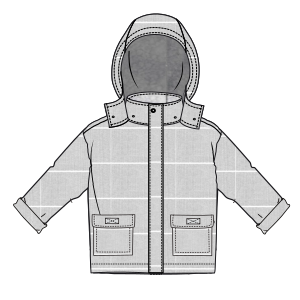 Moldes de confeccion para NENES Camperas Campera B 0007